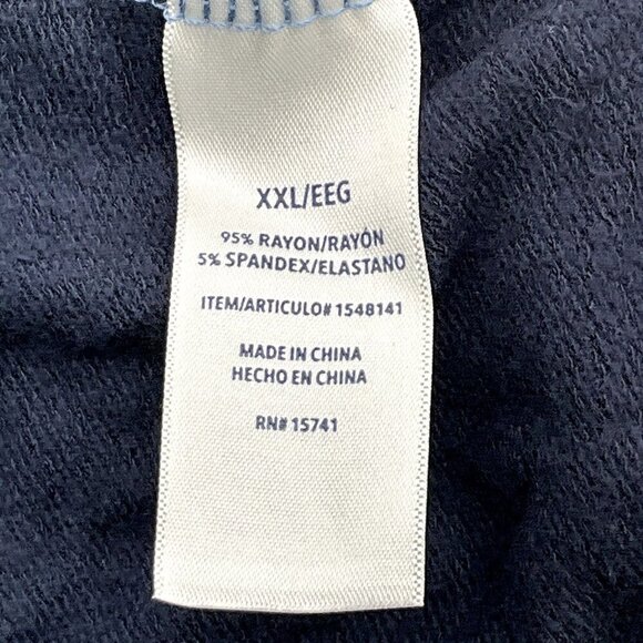 Splendid Top Women XXL Ombre Blue Long Sleeve Stretch Knit Round Neck NEW - Picture 9 of 10